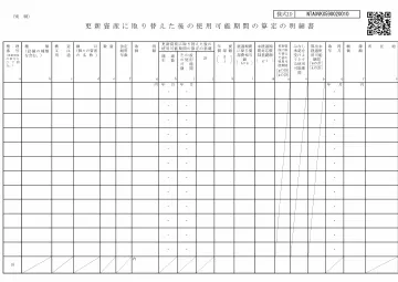 (別紙)更新資産に取り替えた後の使用可能期間の算定の明細書の1ページ目